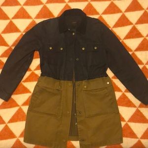 JCrew Two Tone Rain Jacket XS